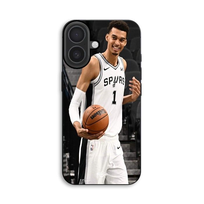 Hülle Für iPhone 18 Victor Wembanyama San Antonio Spurs Nr. 1 Maniacase schwarz