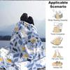 1pc Cats Flowers Lightweight Flannel Blanket, Comfortable and Warm Blanket, for Office and Camping Sofa Bed, Livingroom147