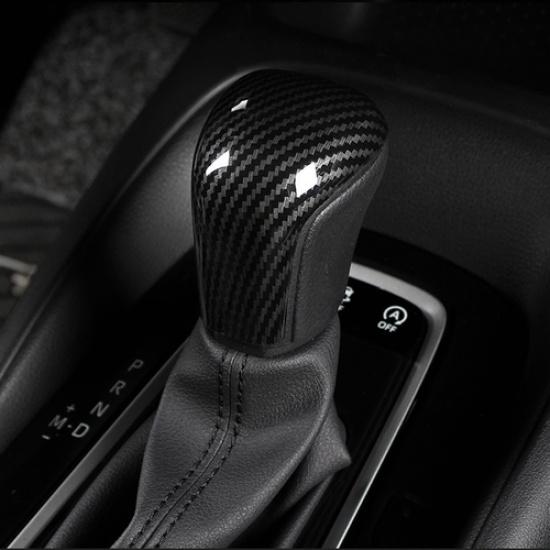 Carbon Fiber Print Gear Shift Knob Cover Trim for Toyota Highlander Tacoma
