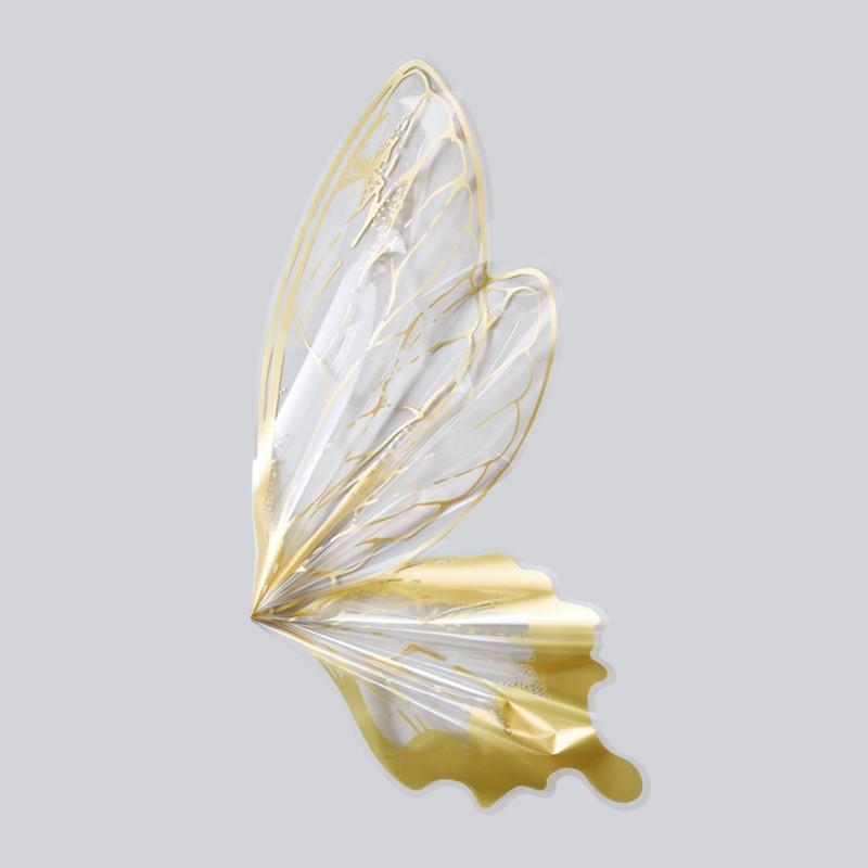 40pcs Transparent Crystal Butterfly Flower Wrapping Paper Bouquet Packaging Material