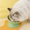Adjustable Cat Bowl Anti Tipping Large Capacity Pet High Foot Bowl Non-slip Slanted Mouth Pet Drinking Feeder Kitten Puppy