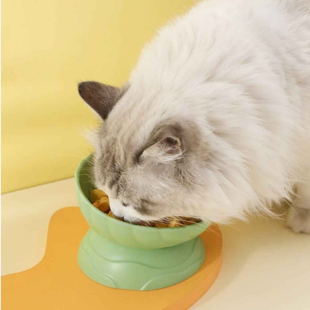 Adjustable Cat Bowl Anti Tipping Large Capacity Pet High Foot Bowl Non-slip Slanted Mouth Pet Drinking Feeder Kitten Puppy