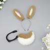 Soft Rabbits Tail Lovely Rabbits Ears Headband Plush Animal Tail Decorations Rabbits Ears Headwear for Halloween Party