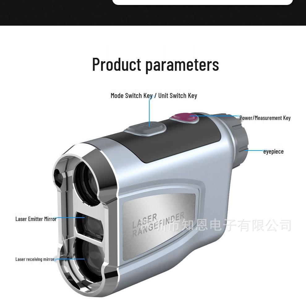 Golf Laser Rangefinder 6X - Handheld Telescope with 600m, 800m, 1000m Range