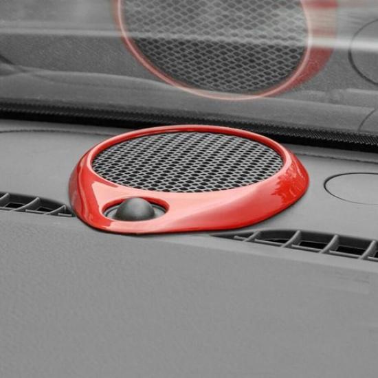 Fit For 2011-2024 Dodge Durango Red Interior Dash Center Speaker Ring Cover Trim