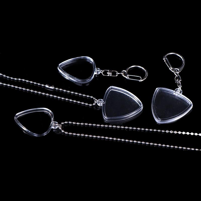 Guitarists Storage Guitar Pick Collection Box Clear Holder Keyring Bag Heart Shaped Picks Size Case Musical Accessories