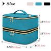 Luxja Removable Double-Layer Nail Polish Case for 60 Bottles with Nail Care Pockets, Teal
