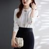 Camicia Professionale da Donna a Maniche Lunghe con Collo Alto Teluoman