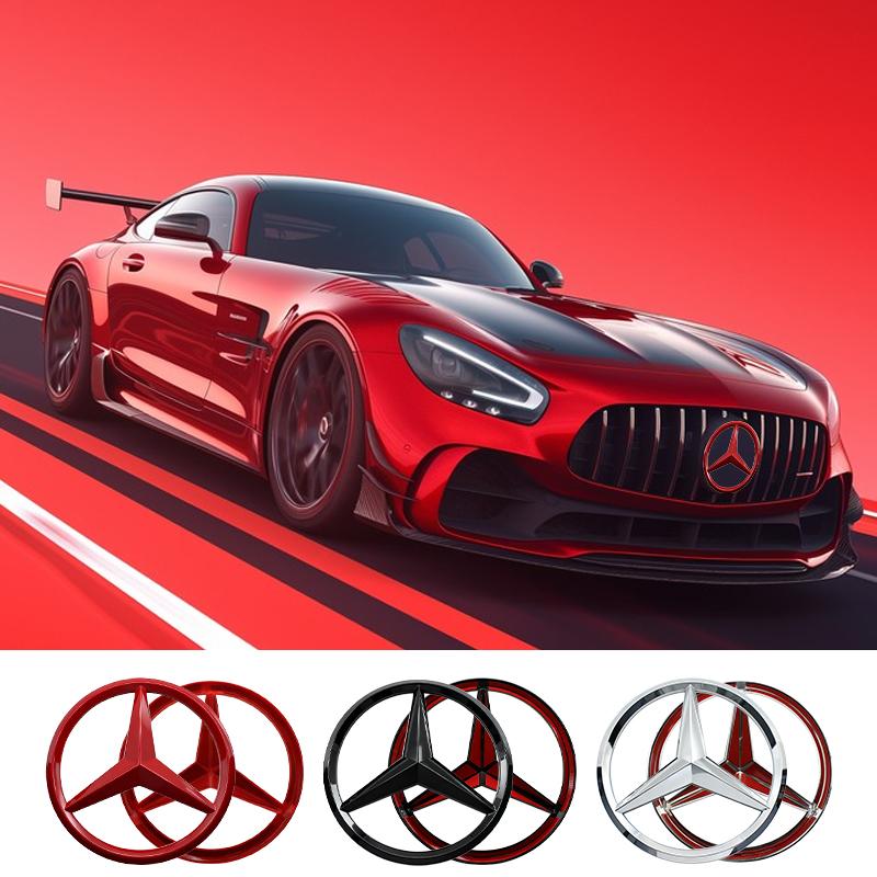 1Pcs 210mm 188mm Car Front Grill Badges Lid Covers Logo Cover For Mercedes Benz AMG class GLK W206 W220 A180 W211 W205 W203 GLC