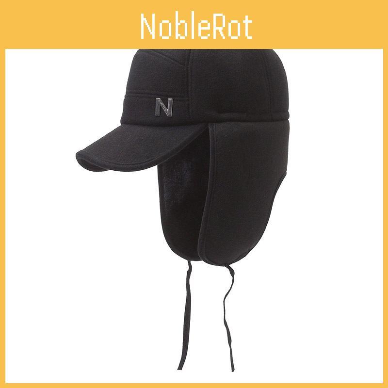 Black N Letters Cotton Hat Elderly Men Winter Large Ear Protection Thick Warm
