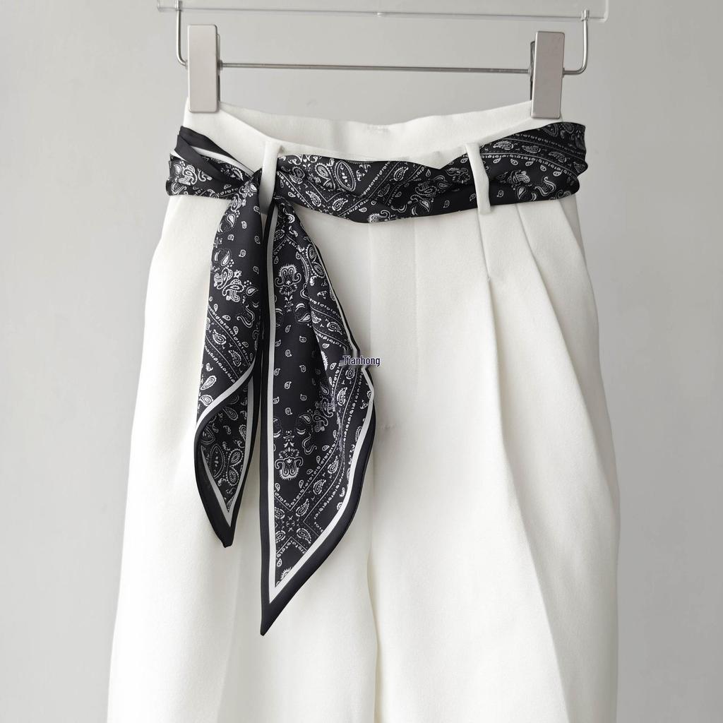 Women's Cashew Long Scarf Belt: 2025 New Style Waist & Tie-Neck Accessory for Jeans