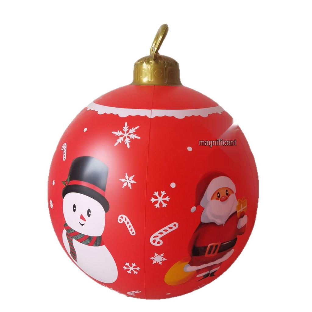 Inflatable PVC Christmas Ball Ornament for Outdoor & Courtyard Decoration