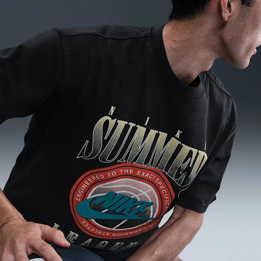 Nike Max90 Basketball Loose Casual Breathable T-Shirt Men Tops Black HJ3435010