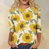 Long Sleeve Shirts for Women Casual Sunflower Print Womens Long Sleeve Tops Comfortable Long Sleeve Tops for Women Soft Womens Long Sleeve T Shirts