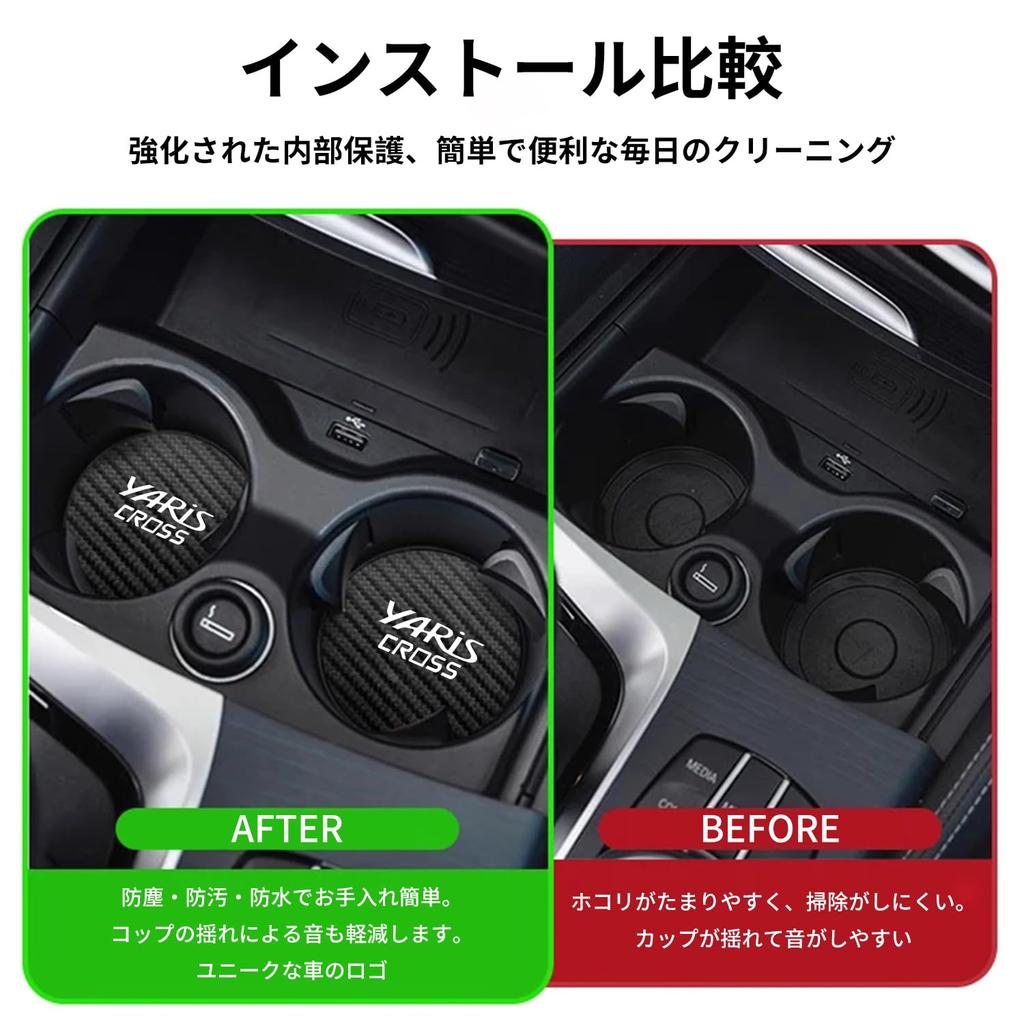 [For Toyota Yaris Cross Exclusive] Car Non-Slip Coaster, Yaris Cross Accessories, Cup Mat for
