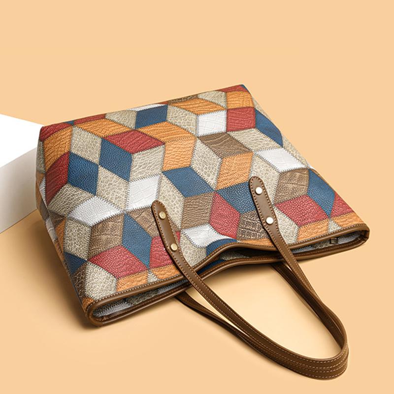 Design Vintage Pattern Handbag High-grade Material Shoulder Bag New Classic Commuter Large Capacity Shopping Totes for Women MIT