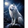 Diamond Painting Full Drill White Wolf Flower Animal Diamond Painting Handmade Art Landscape Diy Diamond Mosaic Painting Home Decoration