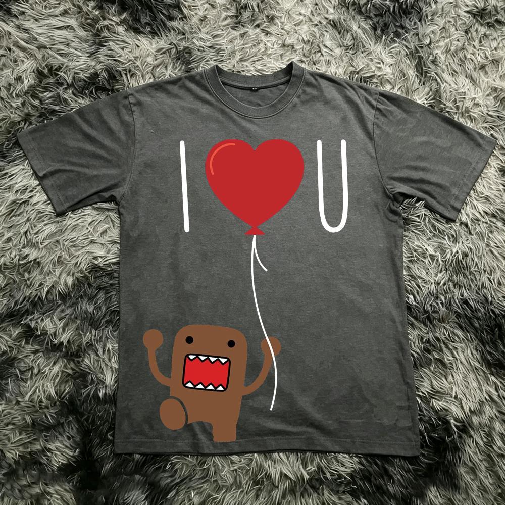 2026 Summer Domo Kun Funny Pattern Daily Print Tshirts Unisex And Unisex Simple Color Casual Versatile Gothic Shortsleeves Tops