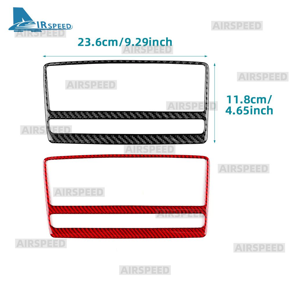 Echte Weiche Carbonfaser-Zieraufkleber Für Mercedes Benz SLK R172 2011 2012 2013 2014 2015 2016 Auto Mittelkonsole CD-Panel