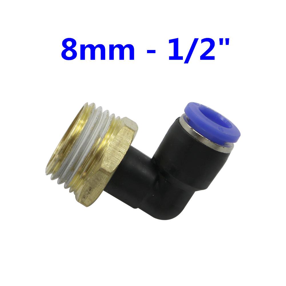 1/8" 1/4" 3/8" 1/2" External Thread Elbow Quick Connector 10mm 8mm 6mm Pipe Connection Interface Garden Irrigation Connectors
