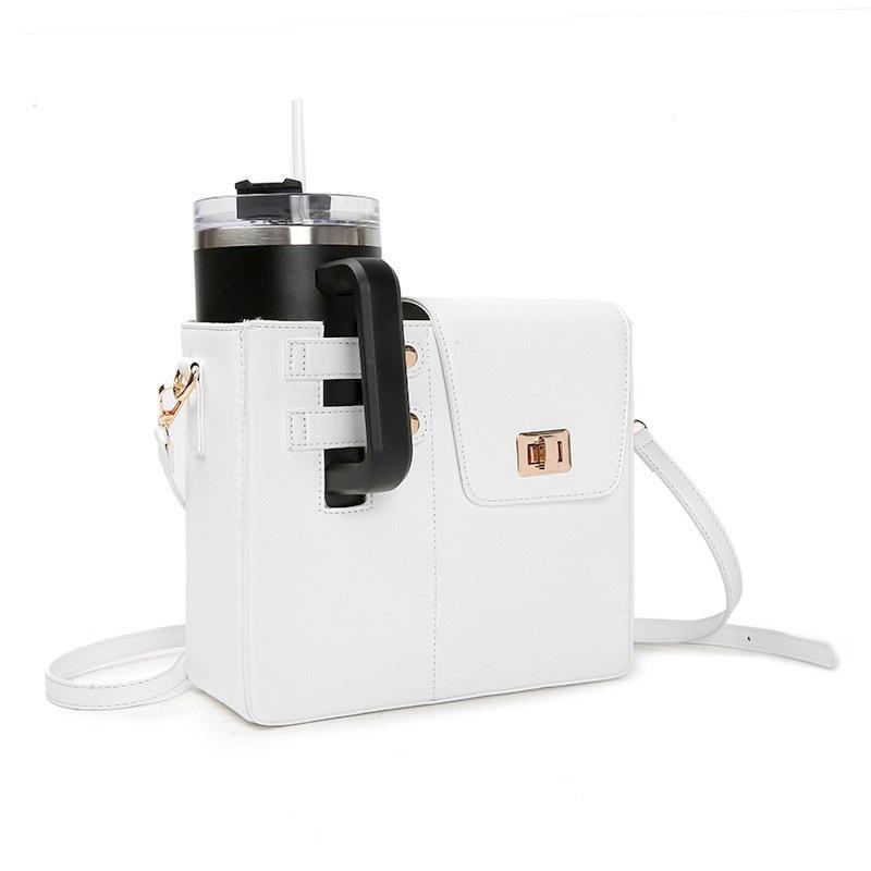 Universal Crossbody 40oz Tumbler Holder Bag Adjustable Strap Water Resistant for Camping Hiking Beach Picnics