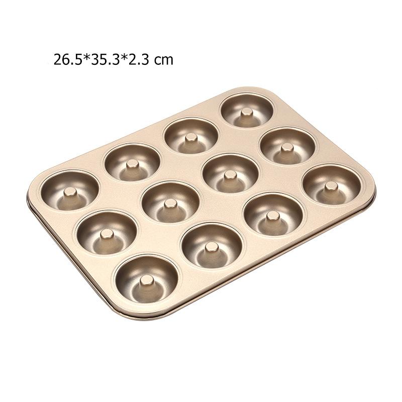 Muffinform, Schokoladen-Backform, Donut-Kuchenform, Donut-Form aus Kohlenstoffstahl, runde Tasse aus Kohlenstoffstahl, Stück, Donut-Herstellungsform