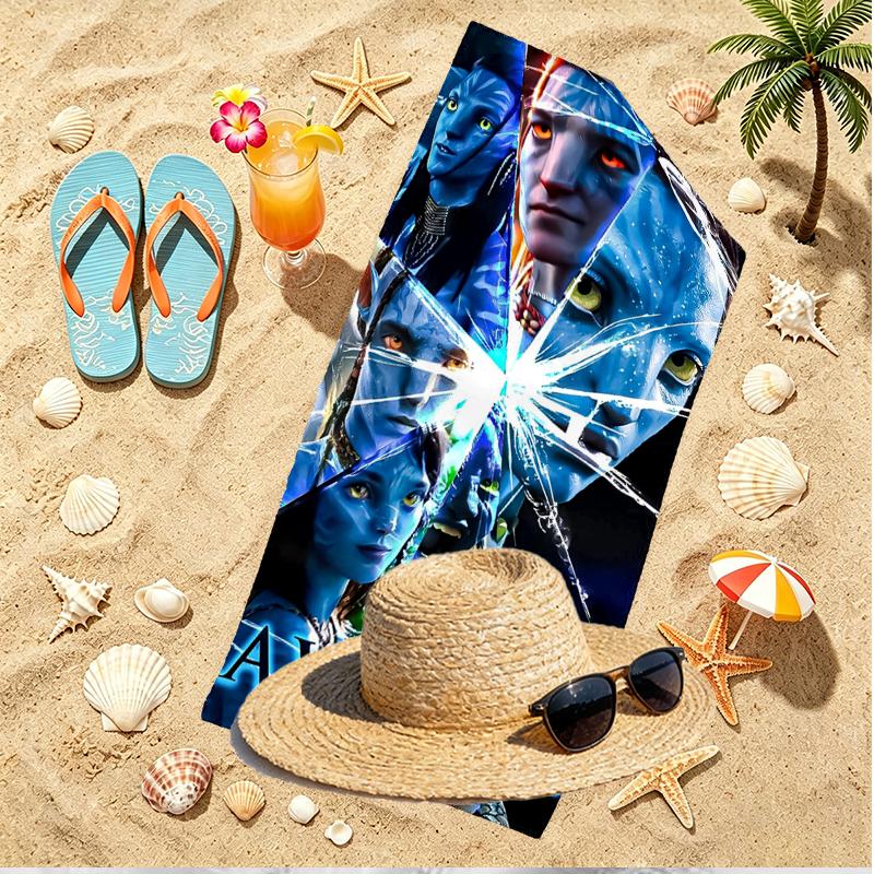 Avatar Print Beach Towel, Versatile Lightweight Absorbent Beach Towel for Pool Surf Yoga Bathroom, Perfect Birthday Holiday Gift