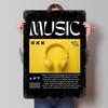 Music Headphones Metal Poster Customized Wall Art Retro Vintage Tinplate Signs for Desk Decor Mancave Decoration Room Coffee Bar