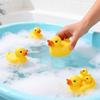 4Pcs Bath Duck Toys Yellow Duck Family Bath Set Floating Squeaky Duckies Baby Shower Toys Kids Bathtub Duck Set for Toddlers