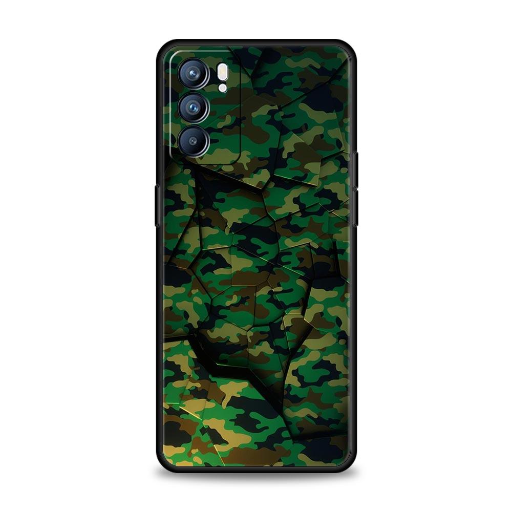 Case For Oppo Reno13 Reno12 Reno11 F Reno10 Pro A54 A53 A95 A76 A57 A98 A80 A79 5G A78 4G Cover Camouflage Camo Military Army