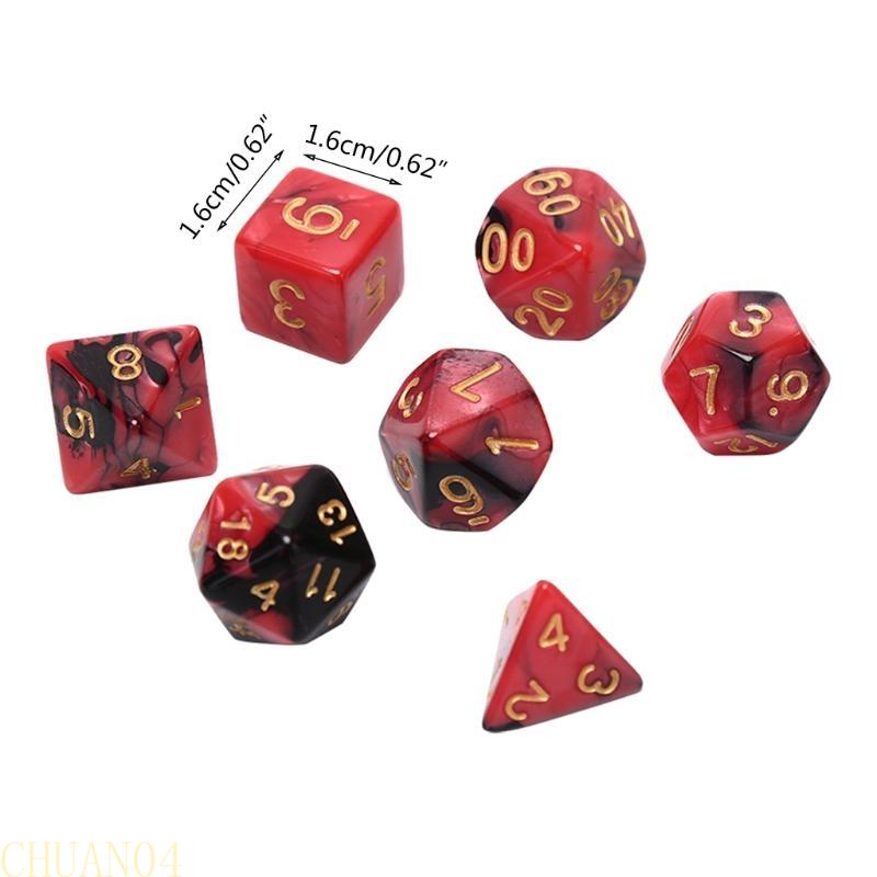 A1A2 49 Pcs Resin Assorted Polyhedral Dices with for DND RPG Game D4 D6 D8 D10 D% D12 D20