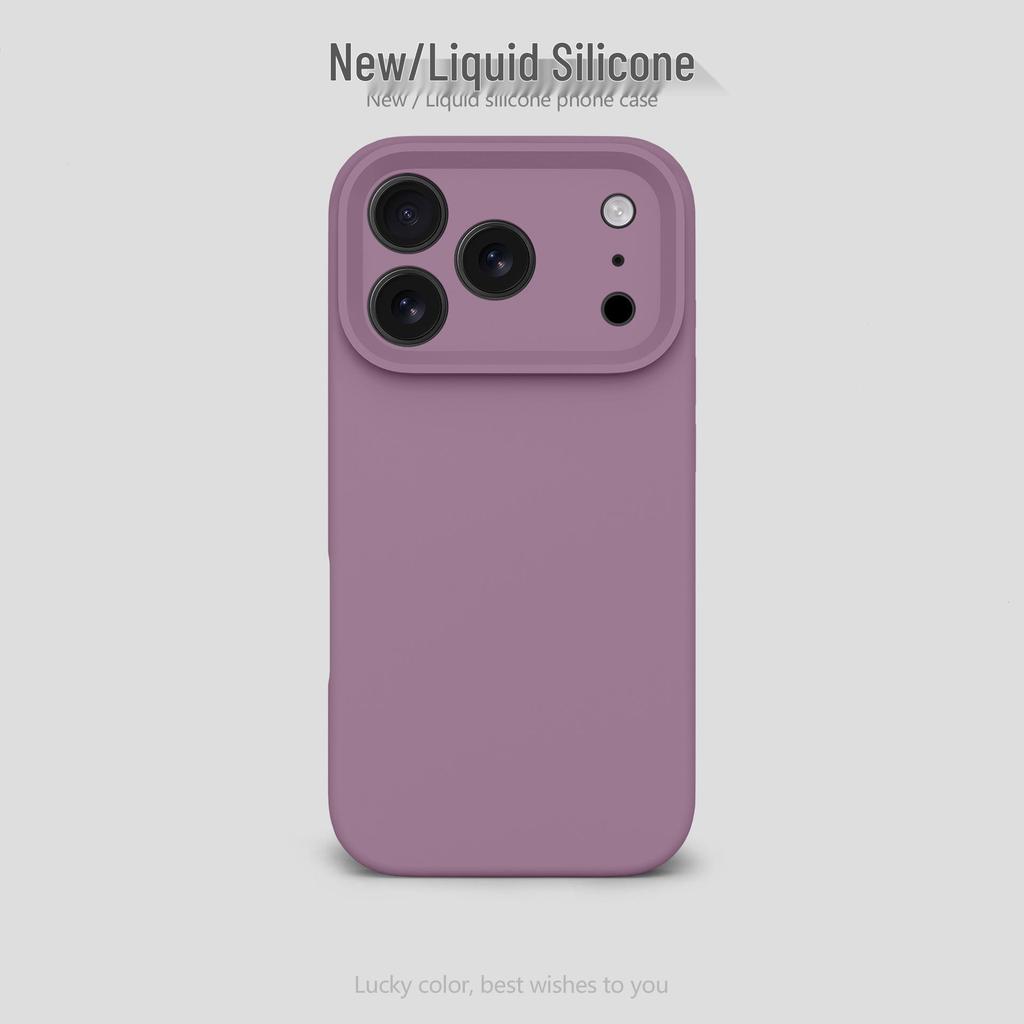 Flüssiges Silikon Airbag Sturzsichere Handyhülle für Apple 17Promax - Einfarbig, Feine Lochdesign für Frauen