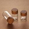 6PCS Transparent Wooden Lid Mini Glass Bottles Food Grade Small Spice Jars Mini Tea Bottle  Jewelry
