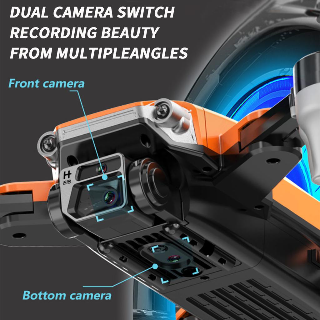 RC Drone with Camera 4K Dual Camera EIS RC Quadcopter with Function Obstacle Avoidance Optical Flow