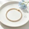 Niche Cool Style Sparkling Tennis Gold Bracelet for Women, Ultra-fine, Quality, Daily Wear, Creative Accessory