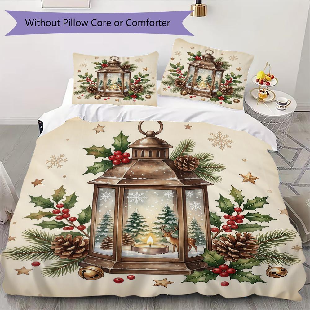 Wreath Decorations Pattern Bedding uilt Set uilt Cover Pillowcase Home Decoration Birthday Gift (1 * duvet cover + 2 * pillowcase without core)_XIA