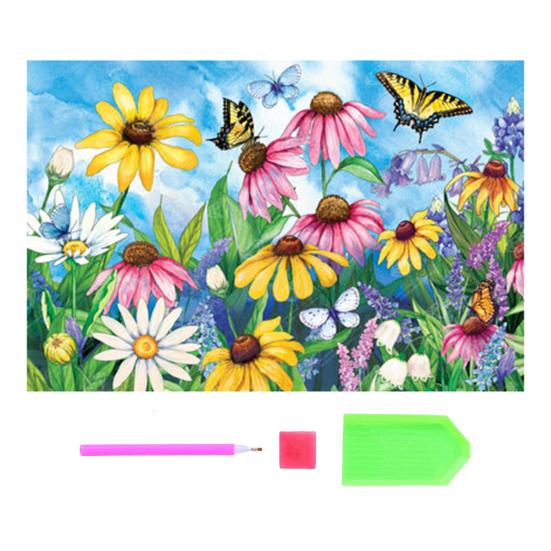 1 Set DIY Rhinestone Painting Kit Exquisite Bright Color Cartoon Pattern Picture Craft Home Decoration