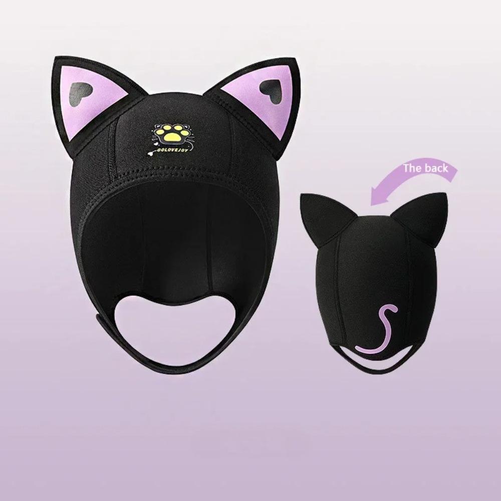 

Wetsuit Hood Diving Headband Clear Vision Cat Ears Swimming Headband Outdoor Diving Hat Beach Style 1