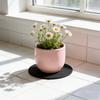 10 Peças Pratos Absorventes para Plantas Bases Reversíveis de Tecido 8 Polegadas Redondas Feltro para Vasos Protetores de Vasos de Flores Interno Externo