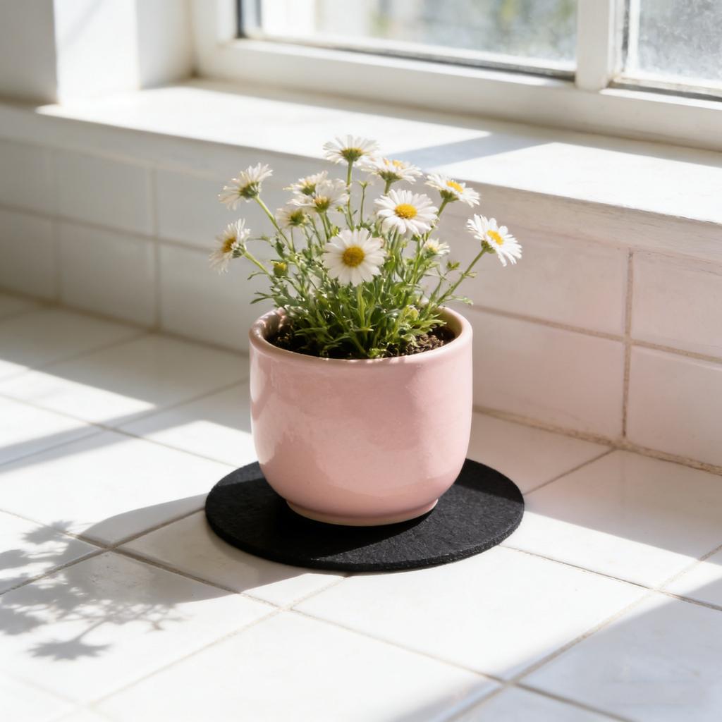 10 Peças Pratos Absorventes para Plantas Bases Reversíveis de Tecido 8 Polegadas Redondas Feltro para Vasos Protetores de Vasos de Flores Interno Externo