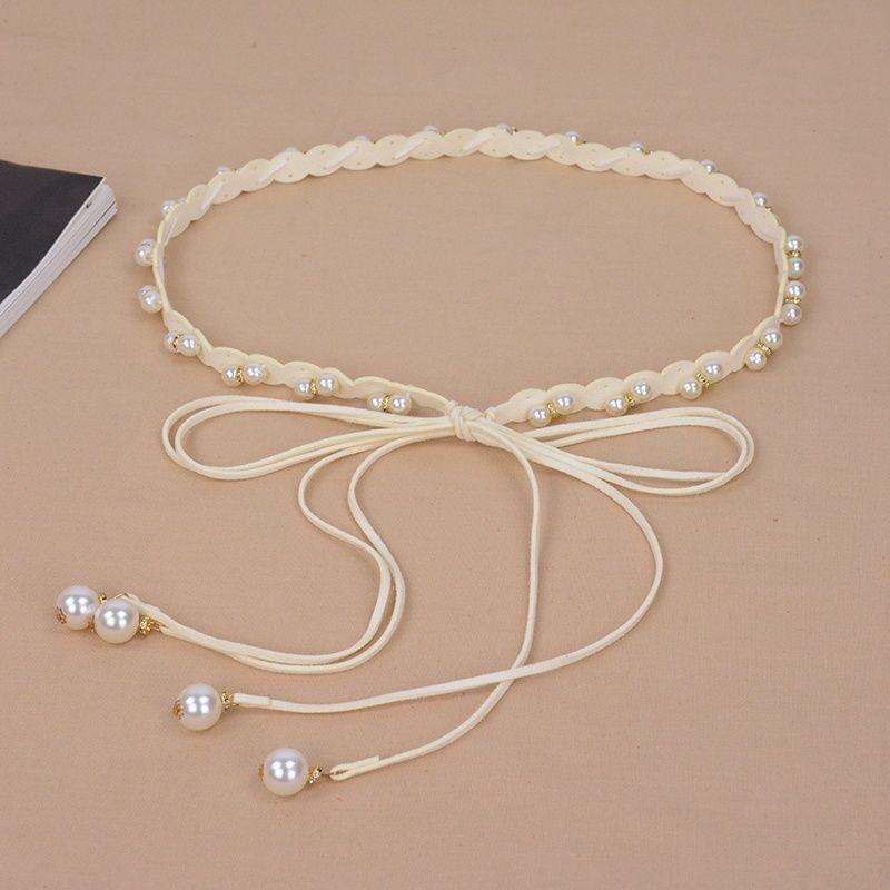 Pearl Elegant Fashion Waist Chain For Women Stylish Thin Waist Belt Dresses For