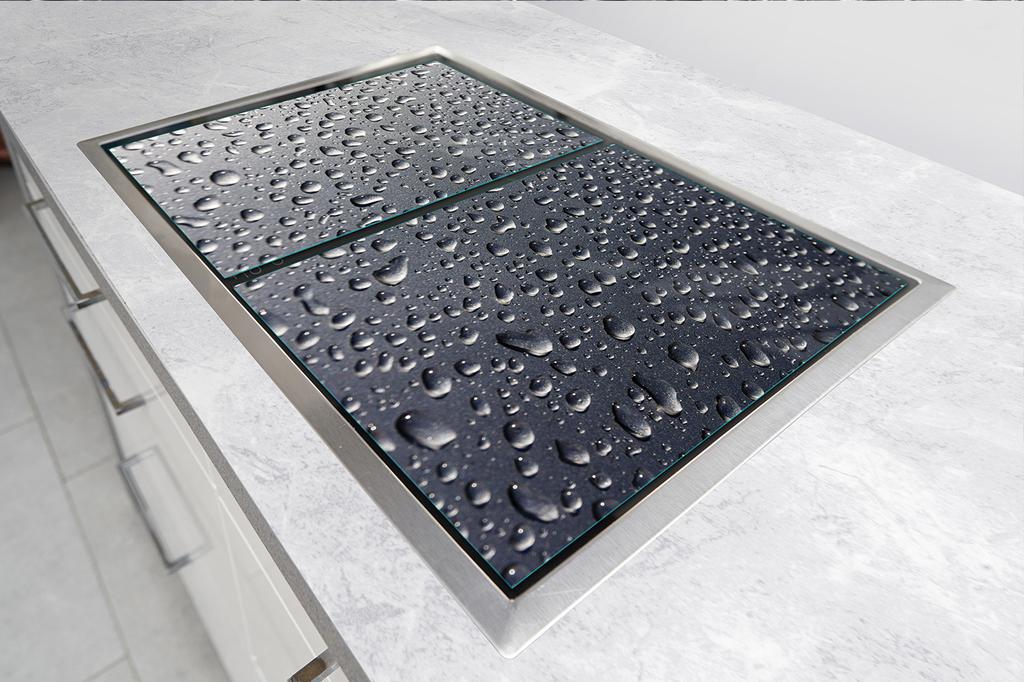 GLAS-KOCHFELDSCHUTZPLATTE 90x52 TROPFEN