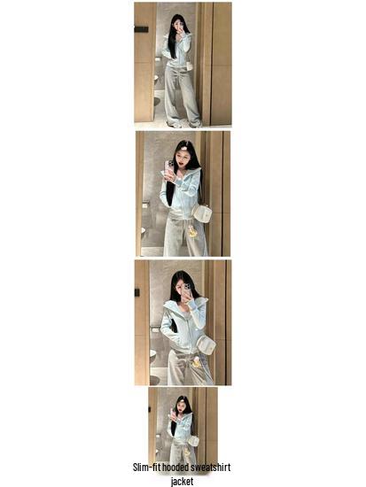 Light Blue Slim Fit Yoga Zip-Up Jacket - Flattering & Versatile Style