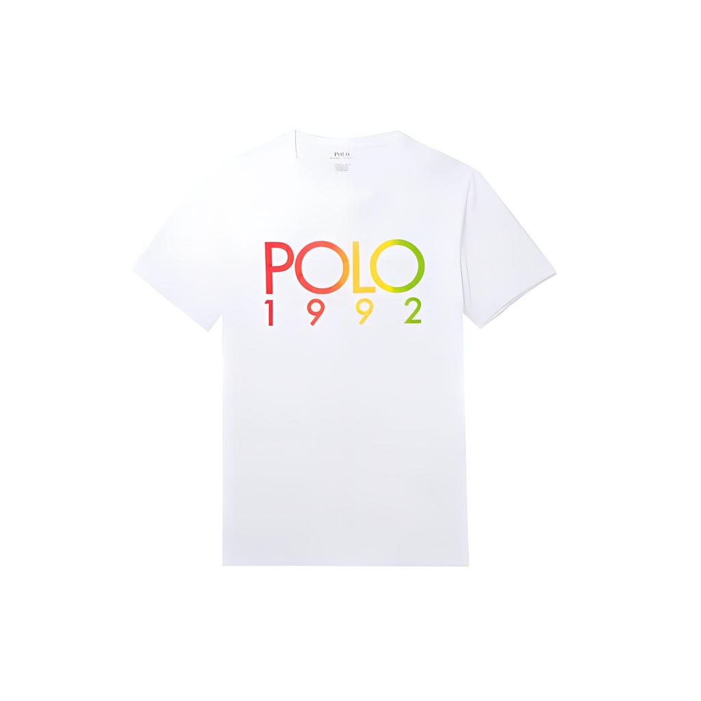 Polo Ralph Lauren Letter Logo Printed Crew Neck Casual Short Sleeve T-Shirt Men Tops White 710803496-002