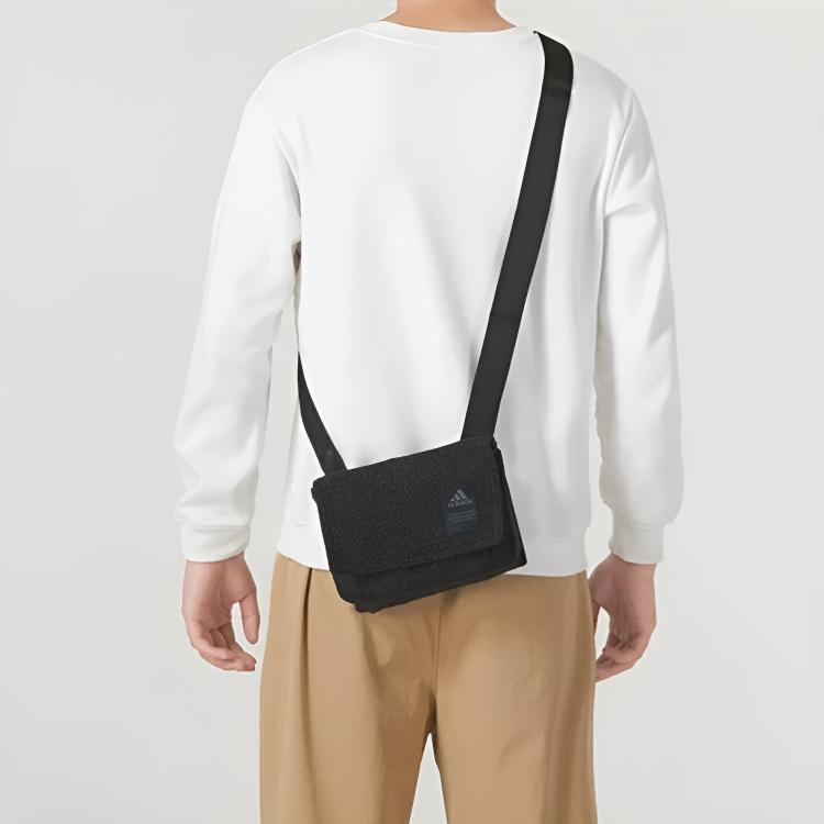 New Adidas Polyester Shoulder Bag Crossbody Bag Unisex Black HY3030