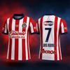2026-27 Guadalajara Chivas Luis Romo 7# Football Jersey 3D Sports Football T-shirt Breathable Quick Dry Clothes Family Kids Tees