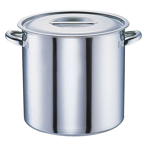 Oya Seisakusho Electromagnetic Molybdenum Stockpot, 24cm, with Measuring Cup, Stainless Steel (18% Chromium, 1.5% Molybdenum), 2.0mm Bottom Thickness,