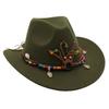 Hot-Selling Western Cowboy Hat Ethnic Style Stage Hat Warped Edge Fedora Hat British European And American Style