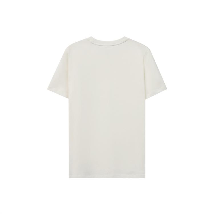 Skechers Fashionable Versatile Printed Round Neck Short Sleeve T-Shirt Unisex Tops Cotton-Candy-White L224U181-0074