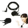 Mini Clip-on Lapel Microphone Portable 3.5mm Condenser Wired Microphone Hands-free Single Direction for Audio Video Recording